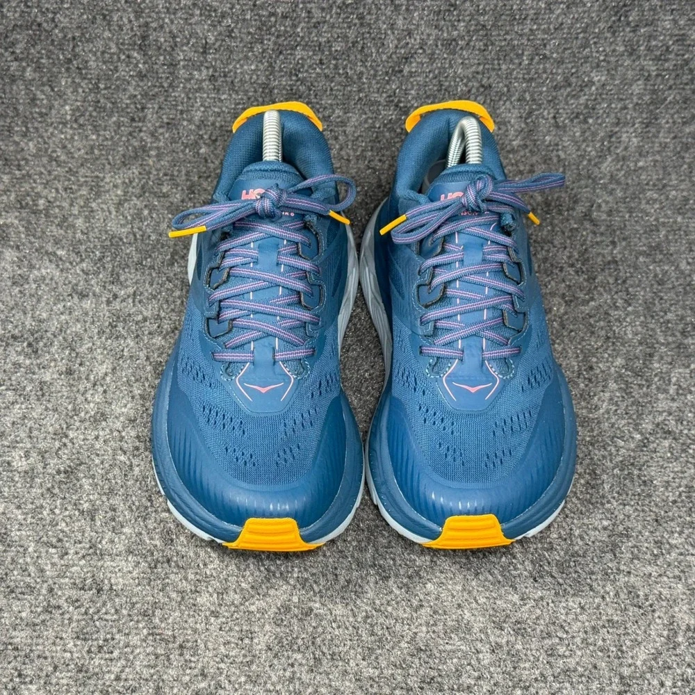 Hoka Stinson ATR 6 Trail Running Shoes Women's 8 Moroccan Blue Saffron Athletic